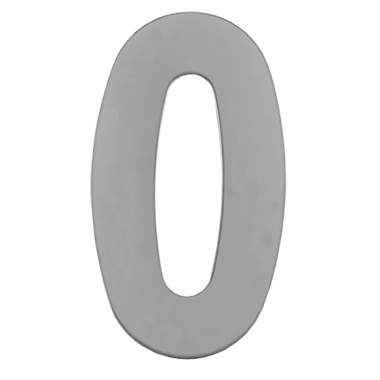 Номер дверной "0" металл хром